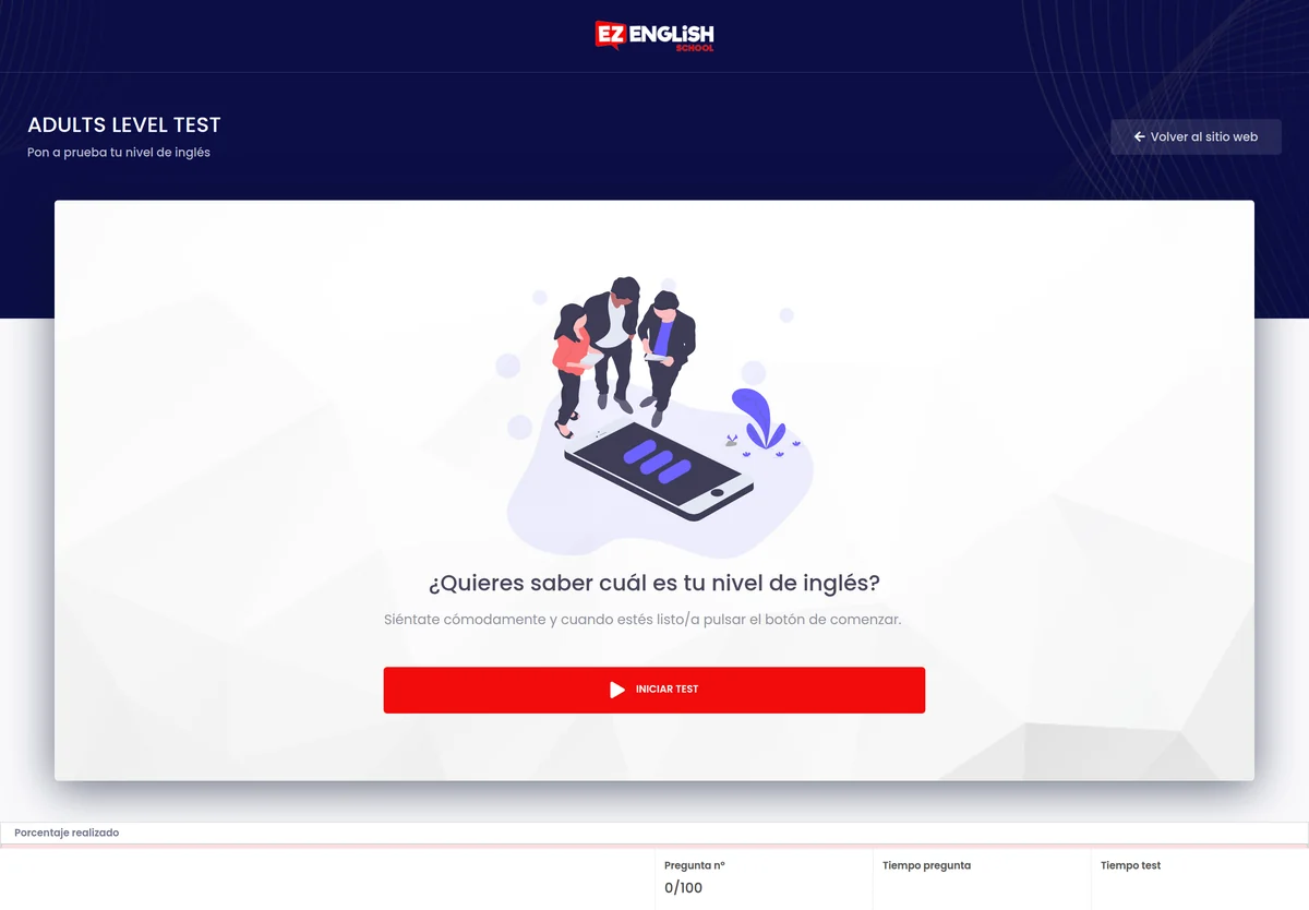 App de test de nivel de EZ English