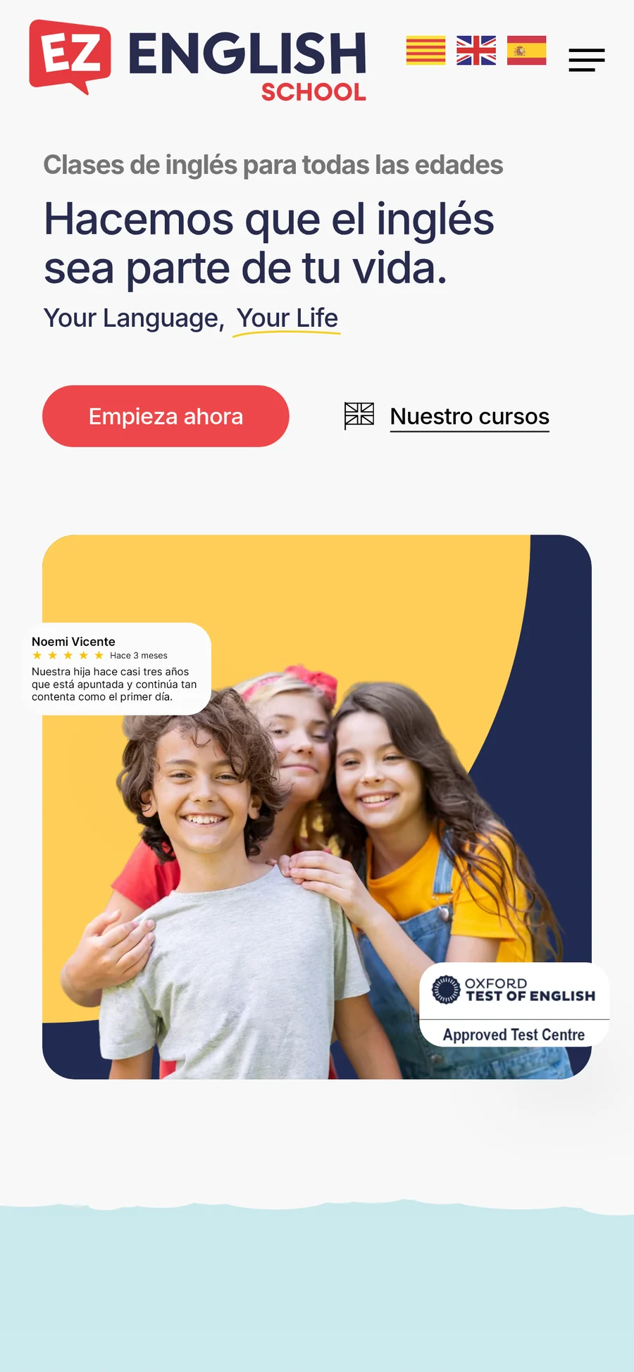 Portada de EZ English en móvil