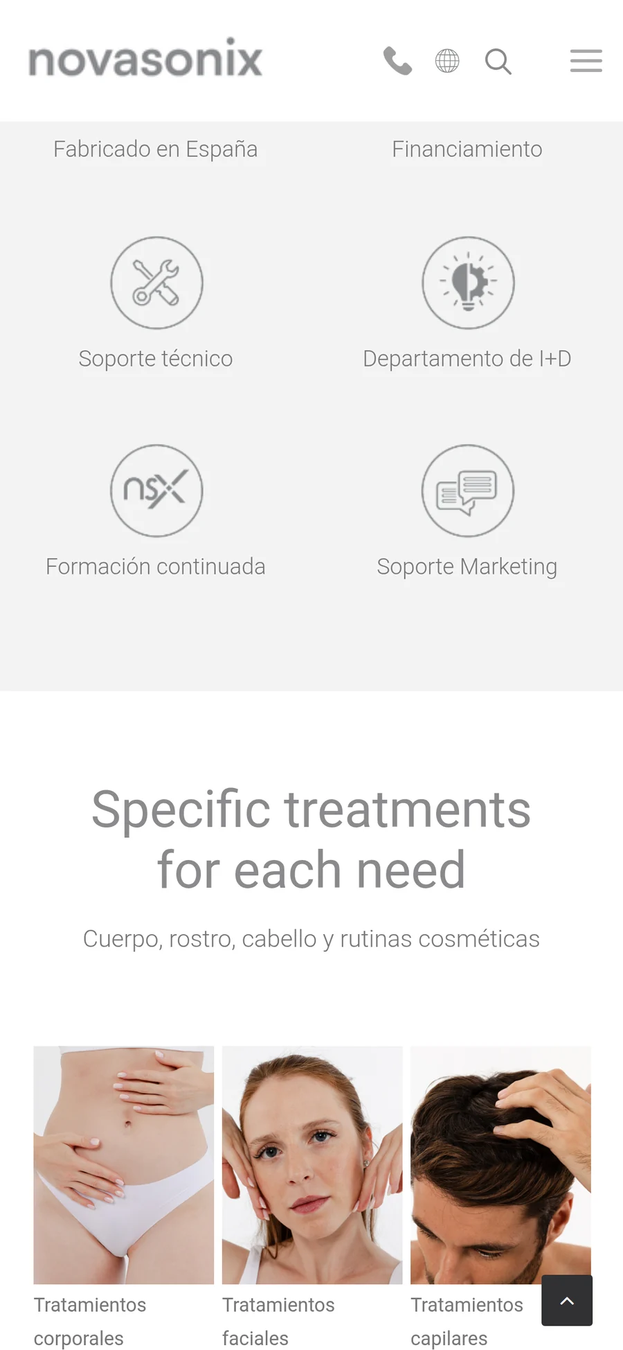 Ventajas de Novasonix y tratamientos en móvil