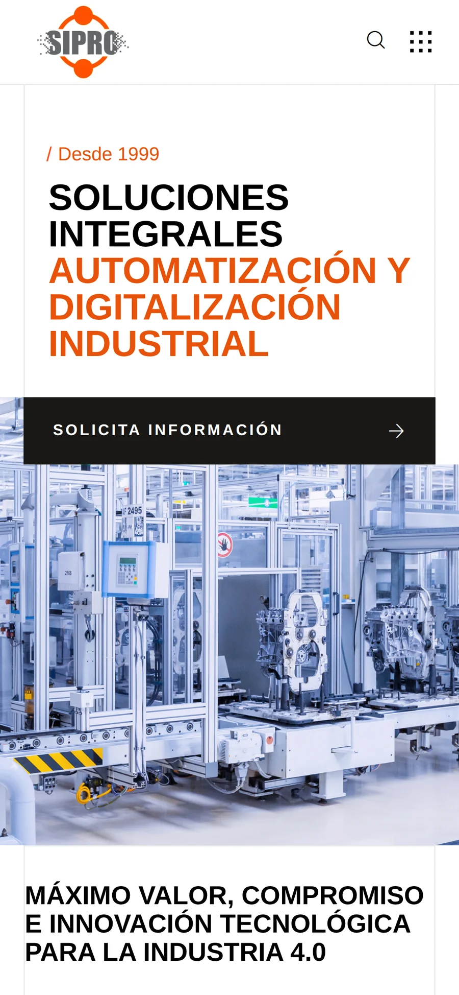 Portada de Sipro en móvil