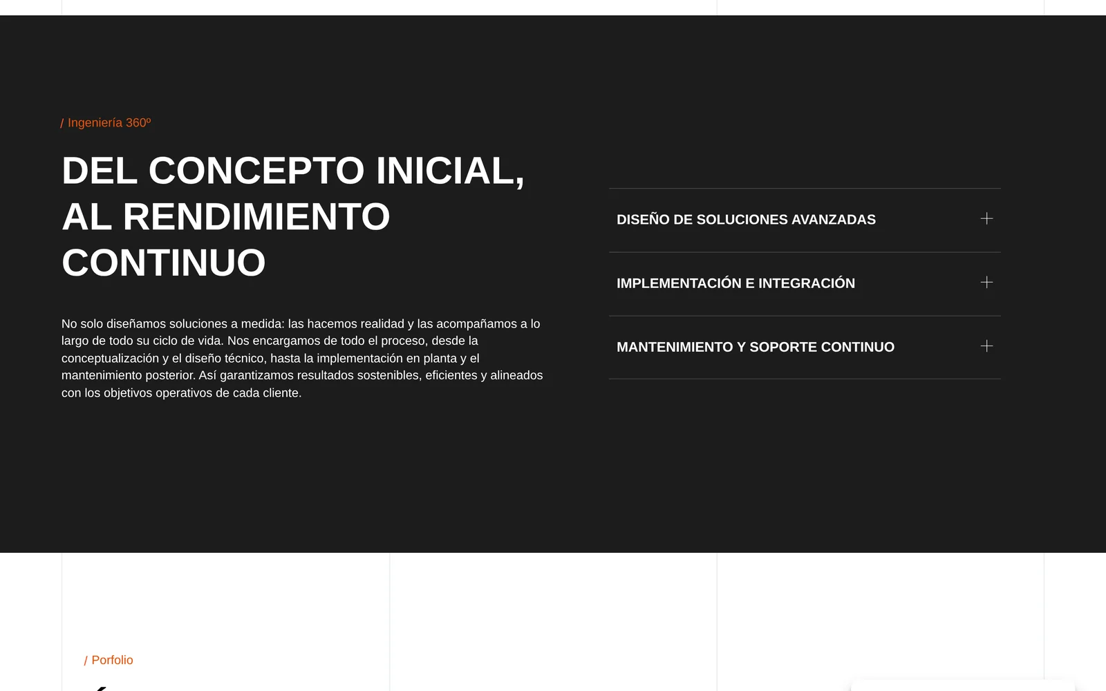 Sección oscura de Sipro «Del concepto inicial al rendimiento continuo»